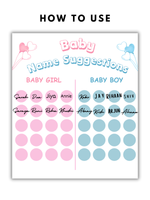 Baby Name Suggestions Board (Circle)
