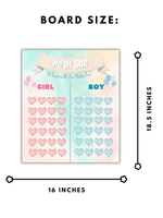 What will it be, Girl or Boy? Board (Hearts)