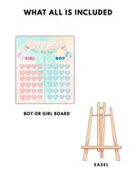 What will it be, Girl or Boy? Board (Hearts)