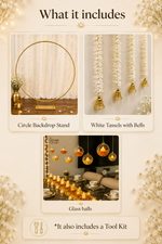 White Tassels Circle Decor