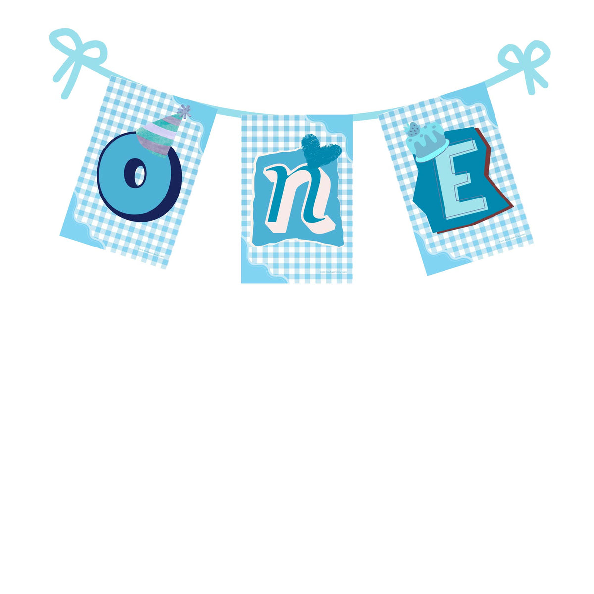Luxury ONE Year Banner (Blue)