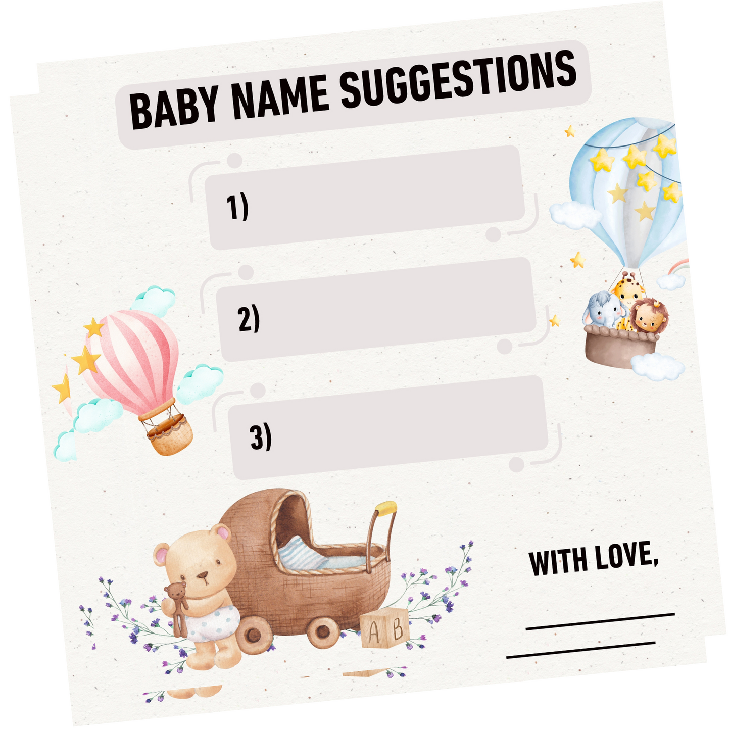 Baby Name Suggestions, Teddy and para Theme