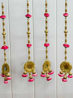 Pink Rose and Mirror Tassels