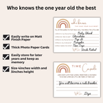 Who Knows the One Year old the Best? and Time Capsule Cards Combo - The Decor Cycle