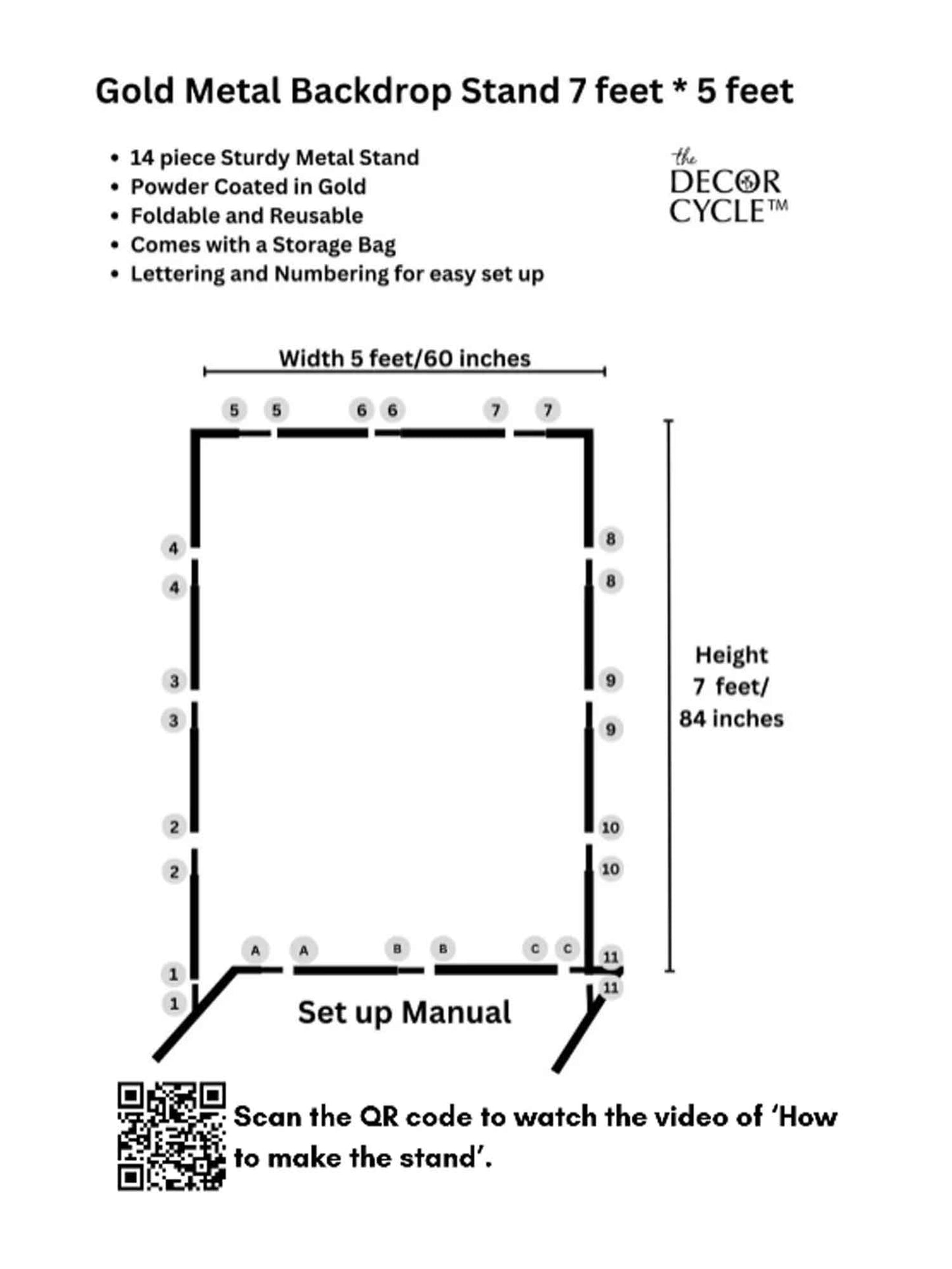 Backdrop Frame (6 sizes in 1) BEST SELLER