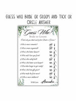 Guess Who Mr. or Mrs Cards - The Decor Cycle