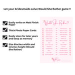 Would She Rather Cards (Bow Theme) - The Decor Cycle