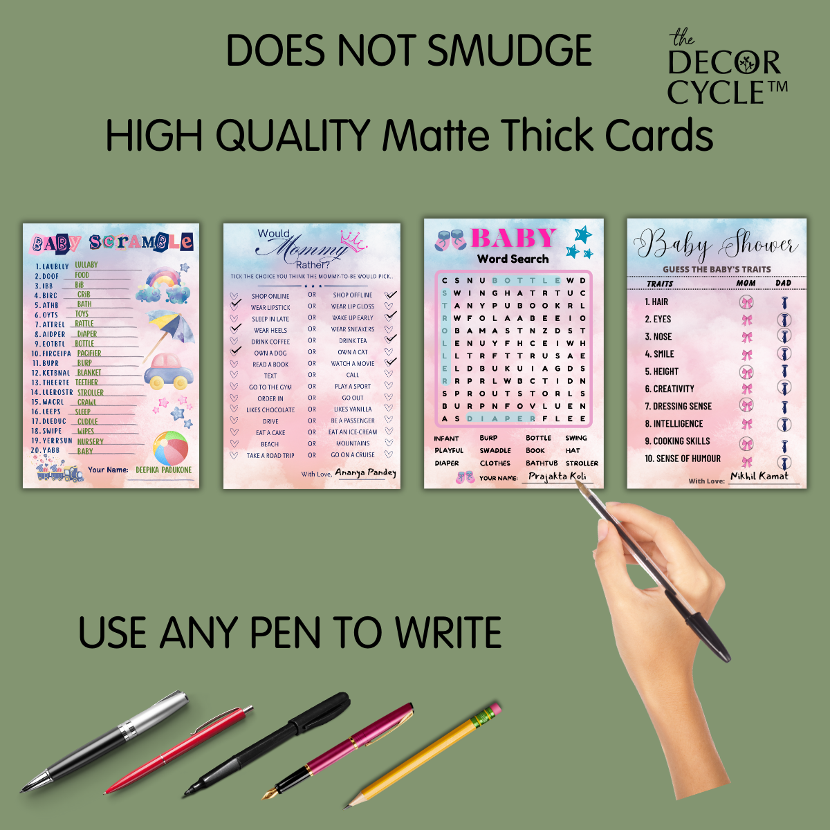 4 in 1 Games- Baby Combo Cards