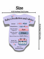 Baby Shower Cards (Romper Shape, Purple) - The Decor Cycle