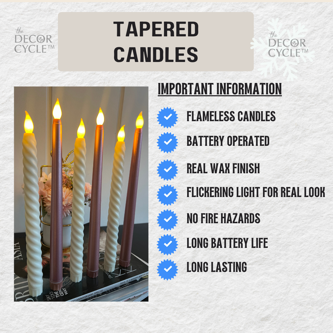 Rose Gold and Spiral Candles Combo