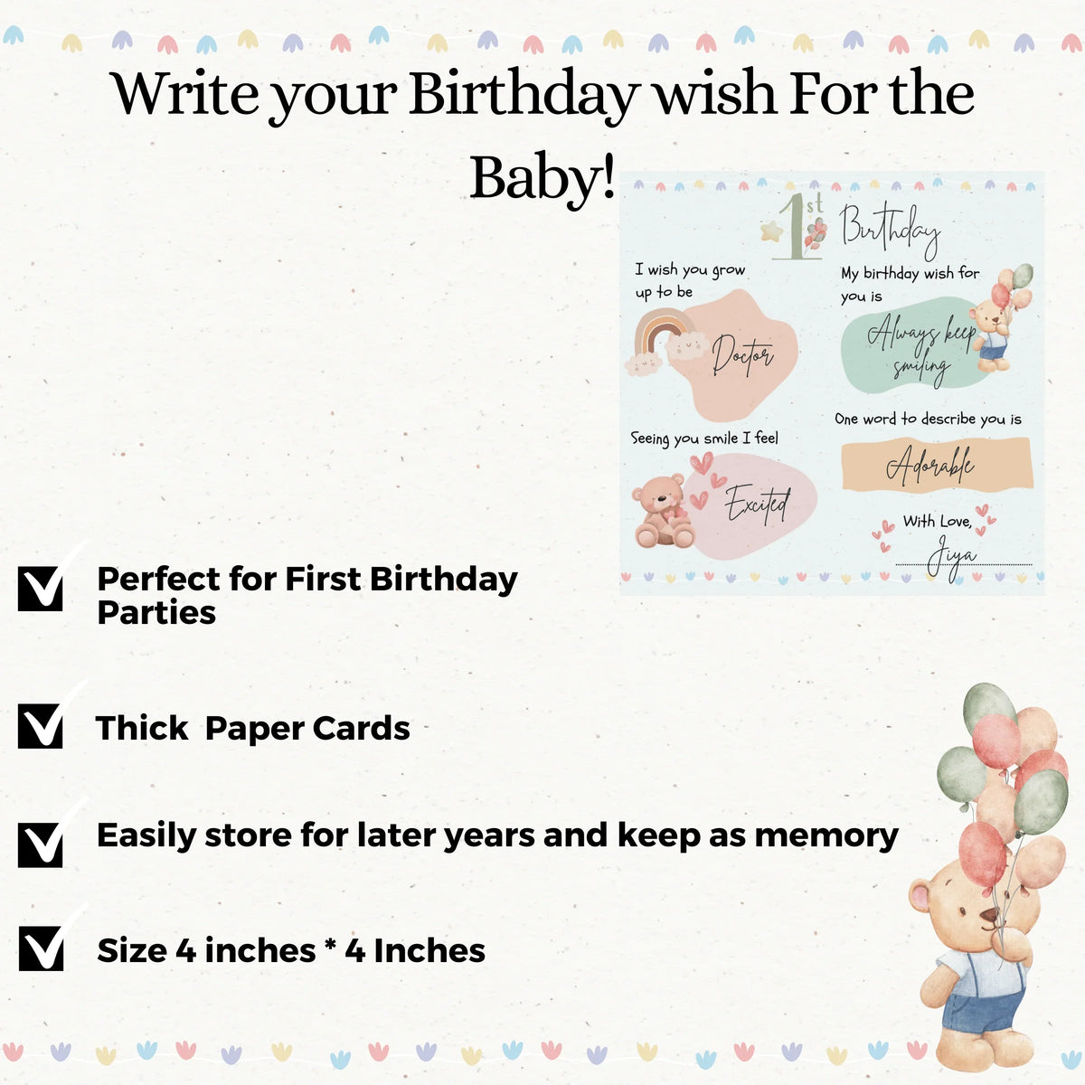 First Birthday Cards - The Decor Cycle