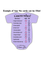 Guess Who Cards (Romper Shape)