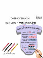 Baby Shower Cards (Romper Shape, Purple) - The Decor Cycle