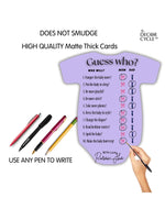 Guess Who Cards (Romper Shape)