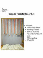 Orange Tassels Decor Set - The Decor Cycle
