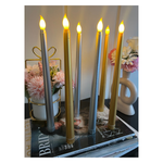 Silver and Gold Tapered Candles Combo