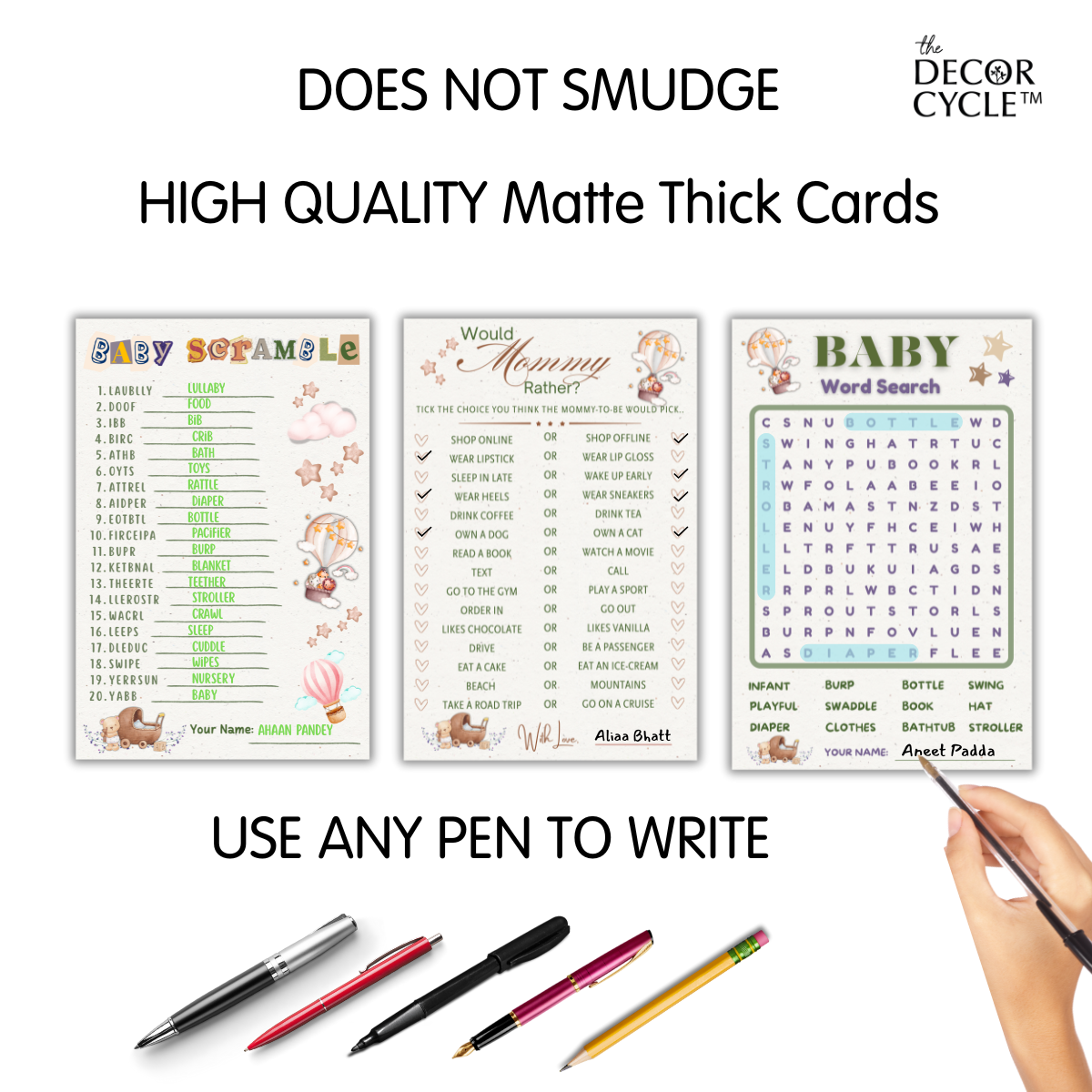 3 in 1 Games - Baby Combo Cards