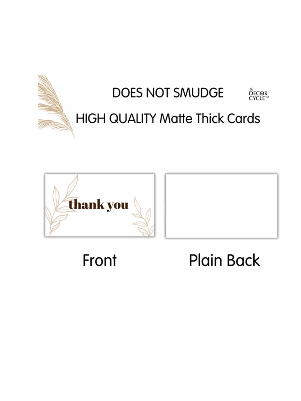 Thank you Cards - The Decor Cycle