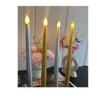 Silver and Gold Tapered Candles Combo