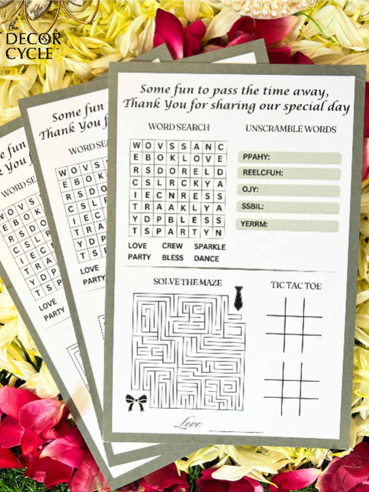 Puzzle Cards for all Events - The Decor Cycle