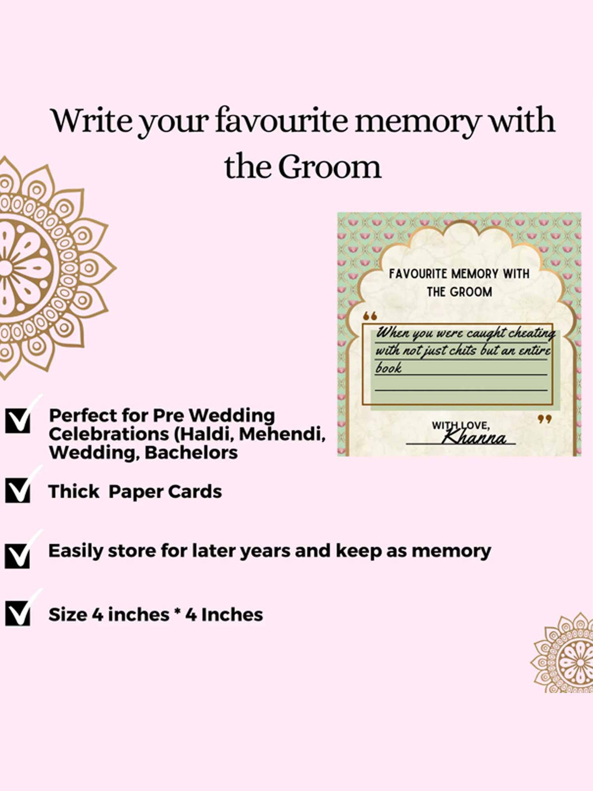 Favorite Memories with Groom - The Decor Cycle