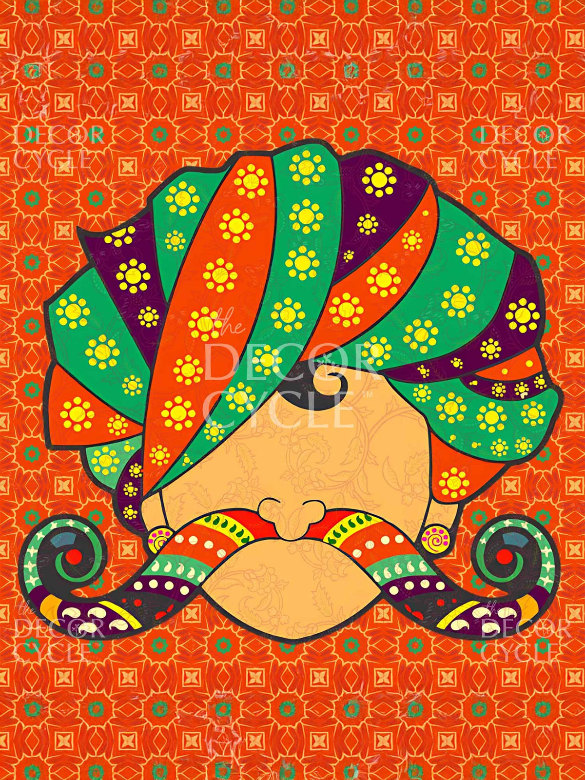 Traditional Rajasthani Portrait - The Decor Cycle