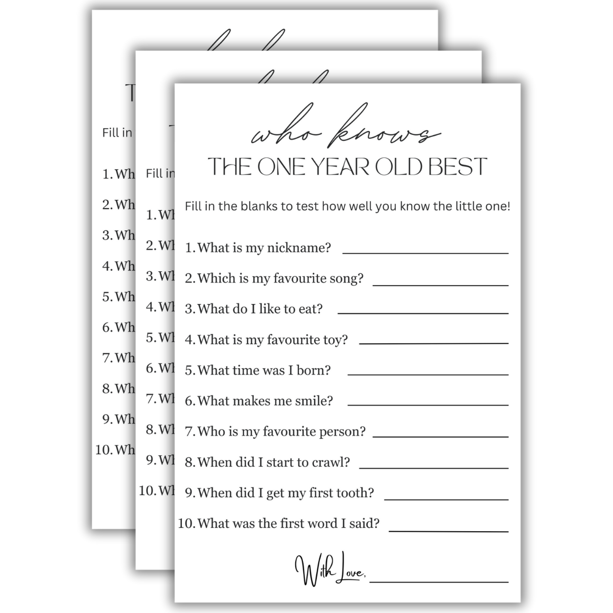 Who knows the one year old the best - The Decor Cycle