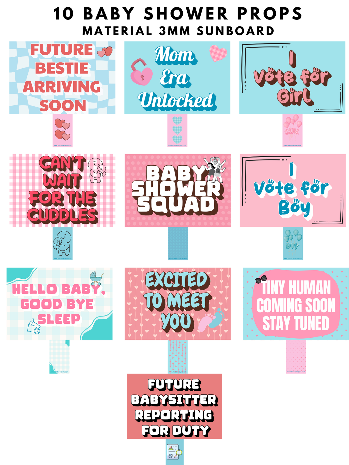 Baby Shower Photo Props