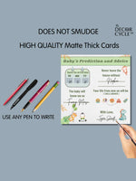 Safari Theme Baby Shower Prediction and Advice Cards - The Decor Cycle