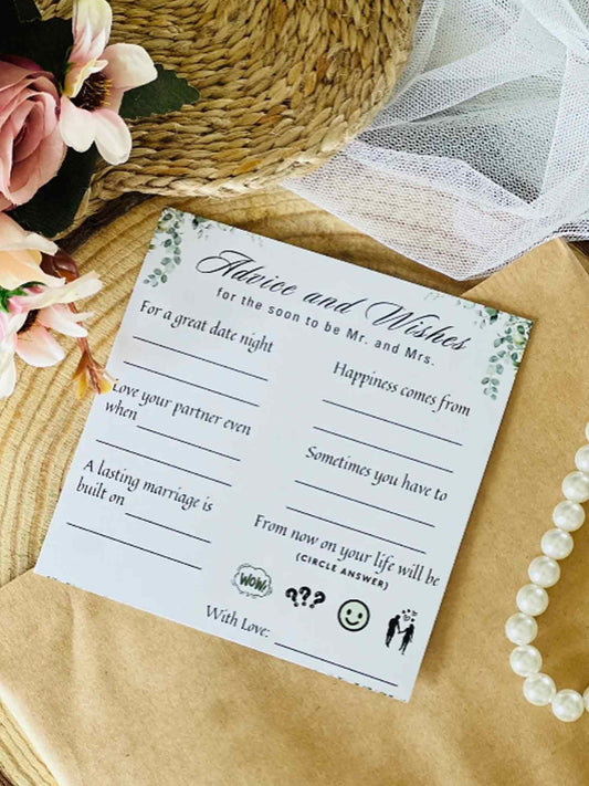 Advice and wishes for the couple to make your Wedding - The Decor Cycle