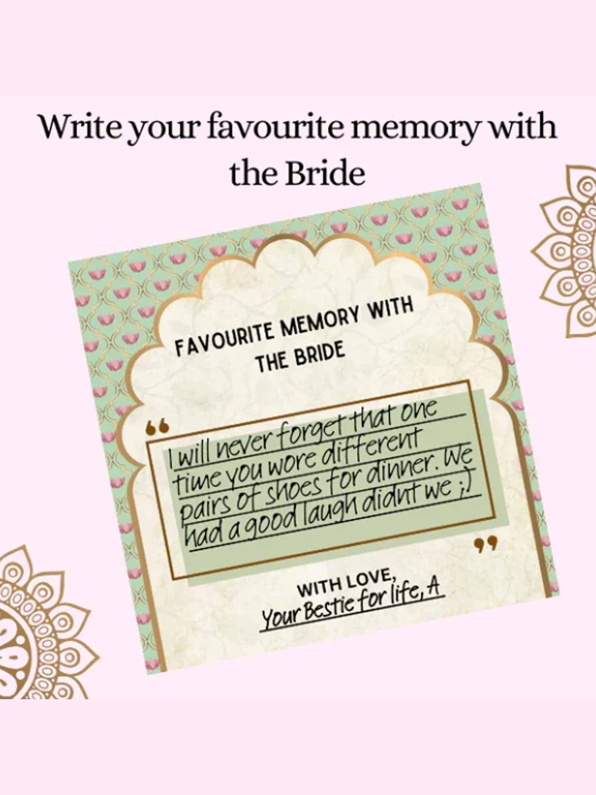 Favorite Memories with Bride - The Decor Cycle