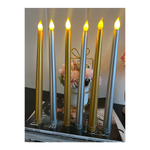 Silver and Gold Tapered Candles Combo