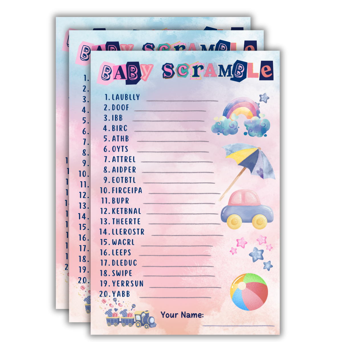 Baby Words Scramble