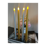 Silver and Gold Tapered Candles Combo