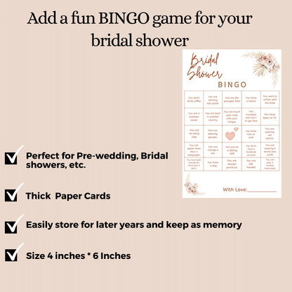 Bridal Shower Bingo