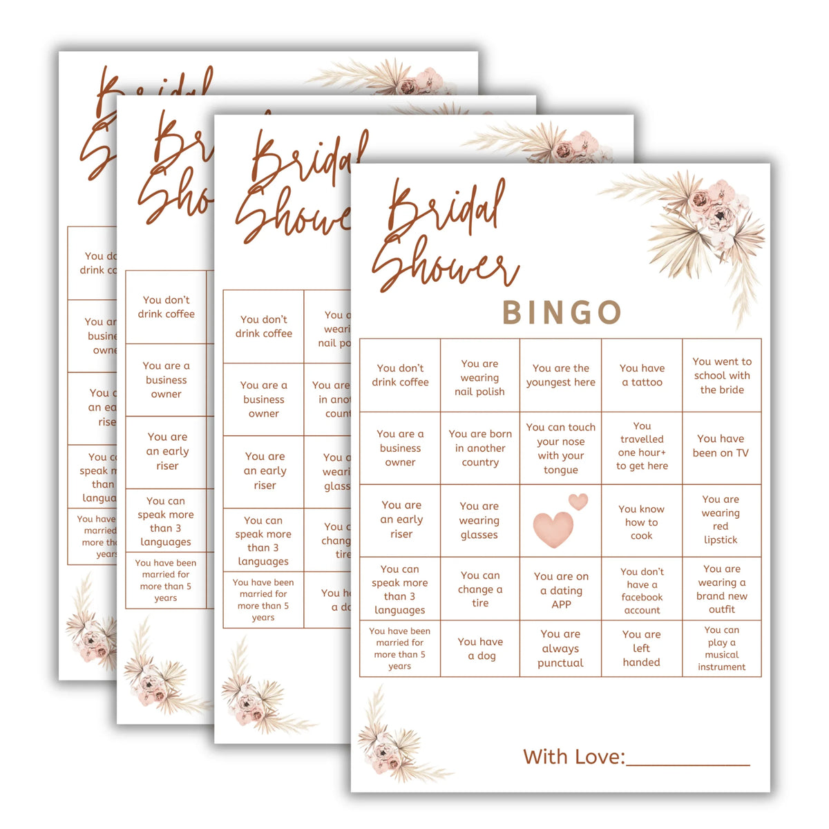 Bridal Shower Bingo - The Decor Cycle