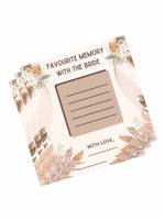 Favorite Memories with Bride, Boho Theme - The Decor Cycle