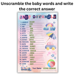 Baby Words Scramble