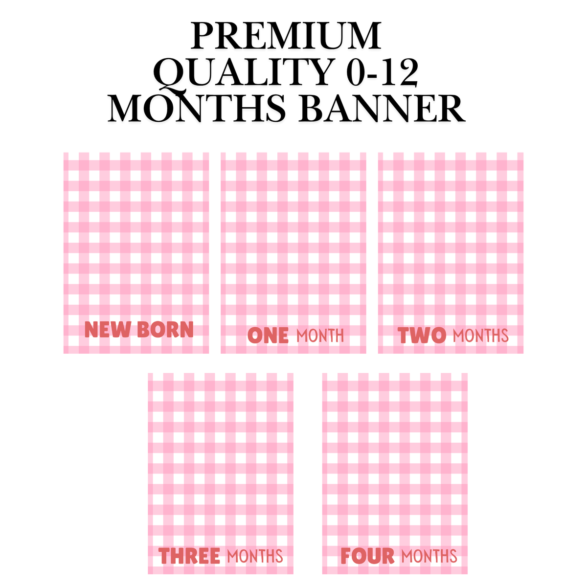Baby First Birthday Photo Banner – Monthly Milestone Garland (0–12 Months)