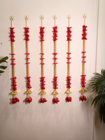 Red and Gold Bells Tassels