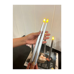 Silver Tapered Candles