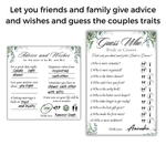 Guess the Mr. and Mrs. Traits and Advice and Wishes Cards Combo - The Decor Cycle