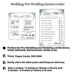 Guess the Mr. and Mrs. Traits and Advice and Wishes Cards Combo - The Decor Cycle