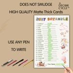 Baby Words Scramble - Boho Theme