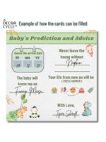 Safari Theme Baby Shower Prediction and Advice Cards - The Decor Cycle