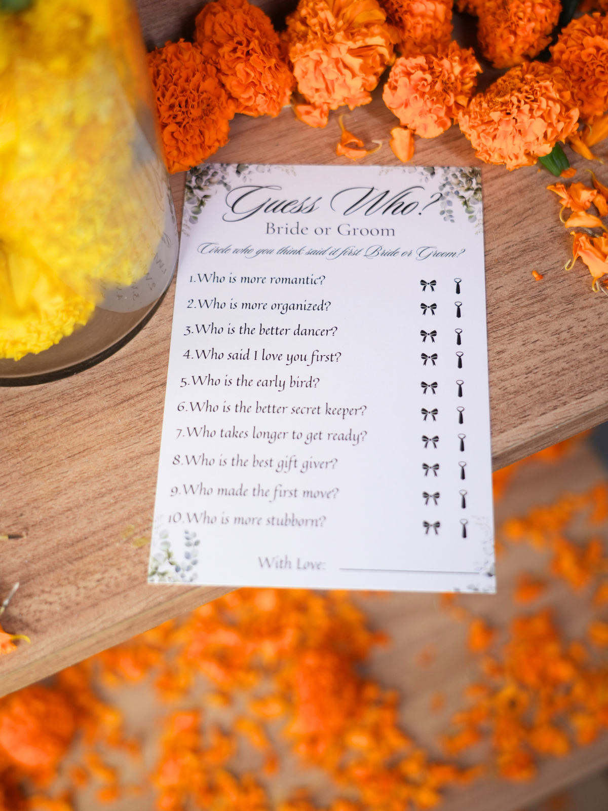 Guess Who Mr. or Mrs Cards