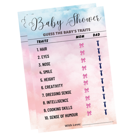 Baby Traits Card games