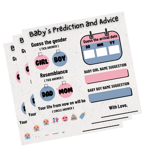 Baby Prediction, advice and Name Suggestion Cards