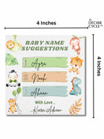 Safari Theme Baby Shower Name Suggestions Cards - The Decor Cycle