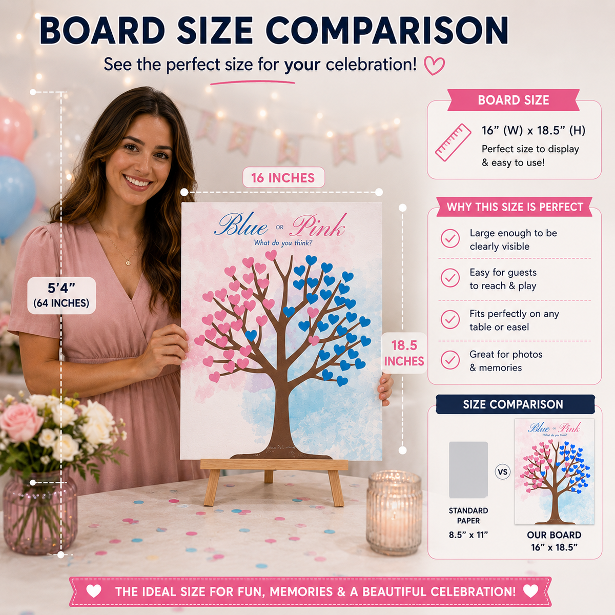 Blue or Pink Tree Board